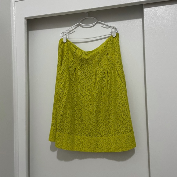 Neon green HD in Paris Anthropologie A Line Skirt - Picture 1 of 8